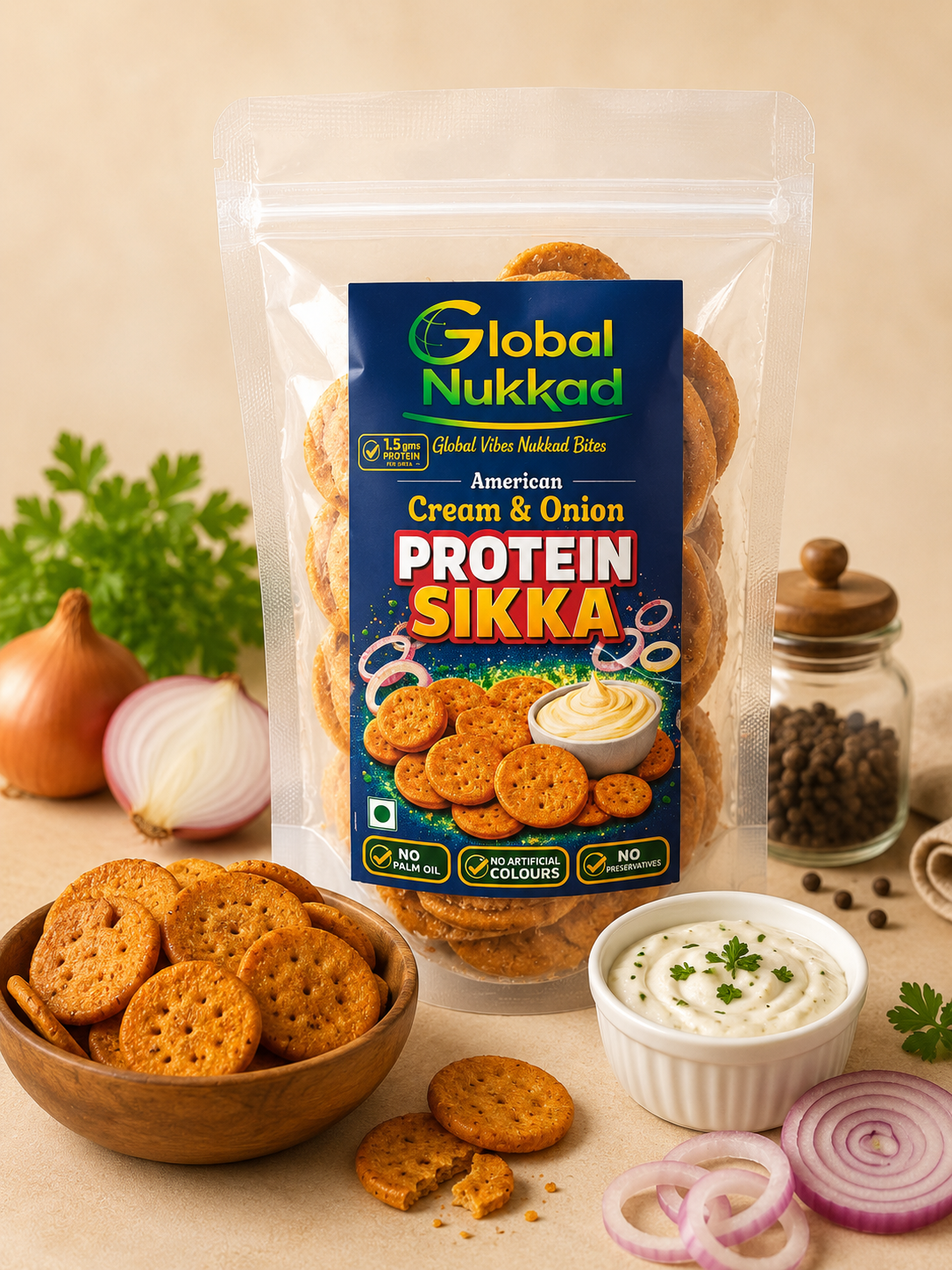 Protein Sikka Cream and Onion